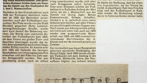 50 Jahre Fußball in Kalkobes (1979)